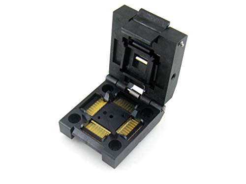 pzsmocn QFP100 Clamshell Programming Adapter/Burning/Yamaichi IC Test Burn-in Socket IC51-1004-809-23, 100-Pin, 0.5mm Pitch, Applied to QFP100,TQFP100,FQFP100,PQFP100 Packages. von pzsmocn