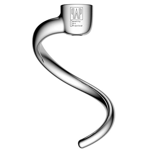 Spiral-Knethaken, Ersatz für KitchenAid 4,5–5 Qt. Kippkopf-Standmixer/18/8 Edelstahl-Zubehör/keine Beschichtung/spülmaschinenfest/kompatibel für K45B/K5THCB von qAp quality art Practical