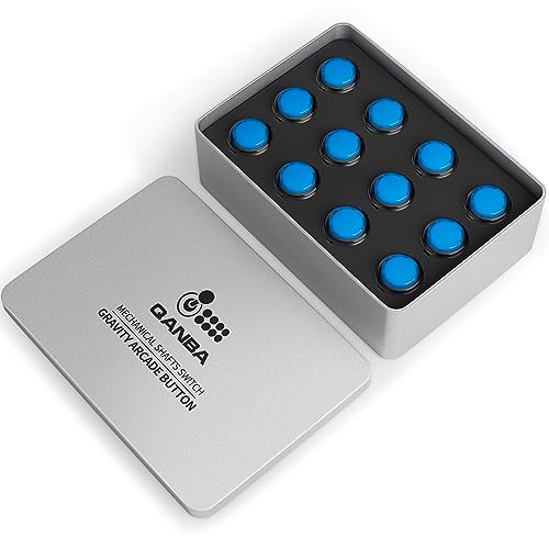 qanba Gravity KS Mechanische Wellen Silent Pushbutton 24mm Snap-in (Boxed (Clear Black Blue E07 (12 pcs) von qanba