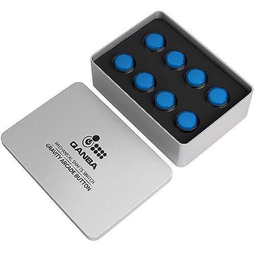 qanba Gravity KS Mechanische Wellen Silent Pushbutton 30mm Snap-in (Boxed (Clear Black Blue D07 (8 Stück) von qanba