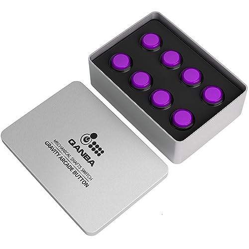 qanba Gravity KS Mechanische Wellen Silent Pushbutton 30mm Snap-in (Boxed (Clear Black Violet D08 (8 pcs) von qanba