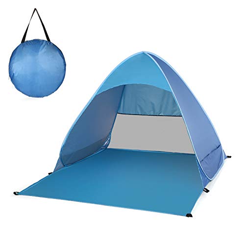 qazwsx Automatisches Sofort-Pop-Up-Strandzelt Strandzelt Sommer ， Leichtes Outdoor UV Schutz Camping Angelzelt Cabana Sonnenschutz (Color : Blue) von qazwsx