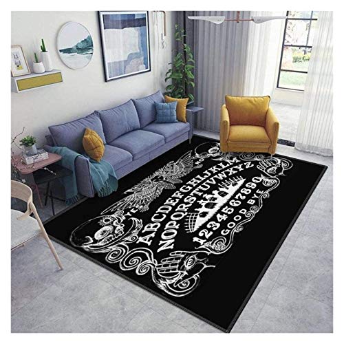 qazwsx Schwarze Teppiche Läufer Teppich Teppich Haushalt TeppichbodenNicht rutschfeste Bodenmatte Teppiche Türmatte Für Wohnkultur Kinderzimmer Bodenmatte (Size : 100x150cm) von qazwsx
