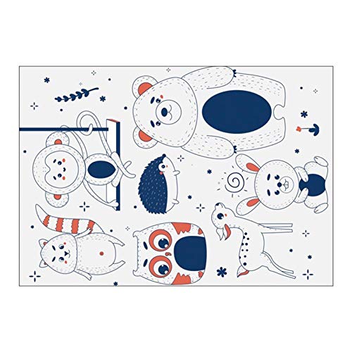 qazwsx Simple Style Kinderteppiche Star Smile Pattern Weicher Boden Kindersicherer Teppich Kinder Krabbeln Spielteppiche Flanell Teppich (Color : D80, Size : 60X180CM) von qazwsx