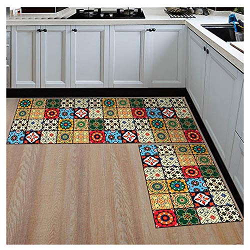 qazwsx Teppich Bodenschutzmatte, modernes Badezimmer-Teppiche Anti-Rutsch-Küchenmatten-Eingangstür-Matte Esszimmer-Tisch-Boden-Teppiche Bürostuhl Fußkissen rutschfest von qazwsx