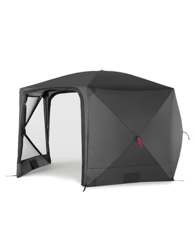 qeedo Quick Hub Hex Pop Up Pavillon faltbar (3,66 x 2,18m) Pavillon Camping, Event Shelter & Vorzelt von qeedo