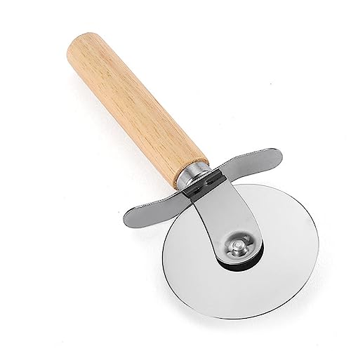 Pizzaschneider,Pizzaroller,Pizza Schneider,Pizza Cutter,Premium Pizzaroller Aus Edelstahl Cutter Mit Fingerschutz Rutschfestem Griff FüR Pizza,Kuchen,Waffeln,Teig Und Mehr,SpüLmaschinenfest Schneider von qerich