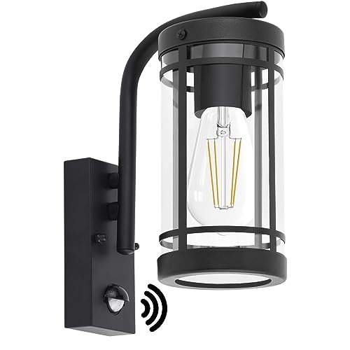 qfzwj Aussenlampe mit Bewegungsmelder, Edelstahl Schwarz Aussenleuchte,Anthrazit Wandleuchte aussen,IP44 Wasserdichte Außenlampe,E27 Base Wandlampe Max.60W qfzwj Aussenlampe mit Bewegungsmelder, Edelstahl Schwarz Aussenleuchte,Anthrazit Wandleuchte aussen,IP44 Wasserdichte Außenlampe,E27 Base Wandlampe Max.60W von qfzwj