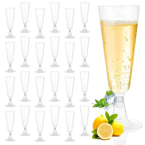 qhklew 25 Stück Sektgläser Plastik, Durchsichtige Champagnergläser Plastik, Sektgläser Kunststoff, 150ml Mehrweg Sektgläser für Sektempfang Hochzeit Geburtstag Picknick Party qhklew 25 Stück Sektgläser Plastik, Durchsichtige Champagnergläser Plastik, Sektgläser Kunststoff, 150ml Mehrweg Sektgläser für Sektempfang Hochzeit Geburtstag Picknick Party von qhklew