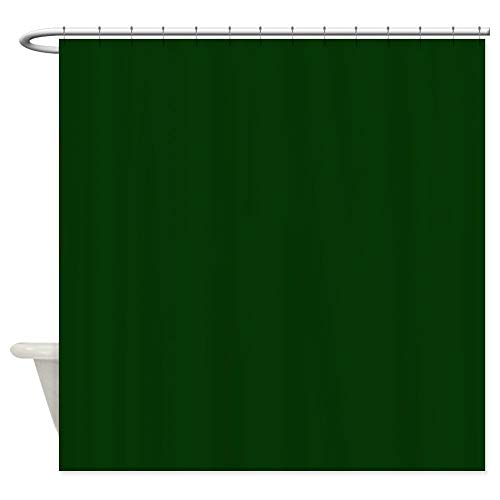 qhtqtt Duschvorhang Dunkelgrüner Dekorativer Stoff Für Badezimmer Wasserdichter Duschvorhang Aus Polyester 180X200Cm A von qhtqtt