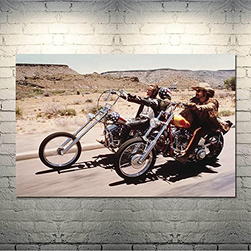 qianyuhe Druck auf Leinwand Easy Rider 1969 Klassische Filmkunst Seidenleinwand Poster Druck für Wohnzimmer Wanddekoration 60x90cm von qianyuhe