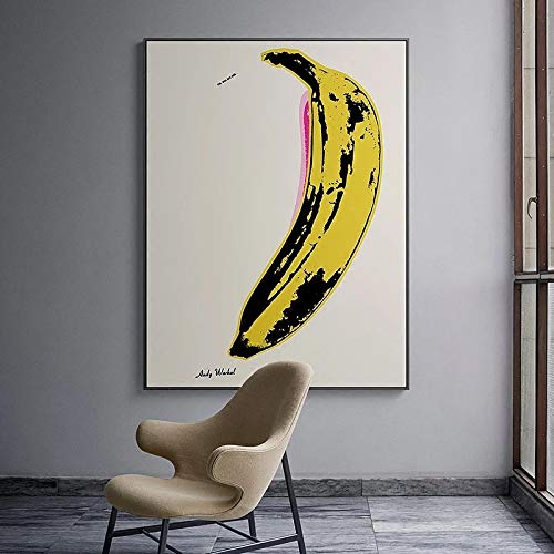qianyuhe Wandbilder Andy Warhol Banane Pop Art Dekoration Malerei Leinwand Malerei Poster und Drucke für Wohnzimmer Dekor 60X90CM (24"x 35") von qianyuhe