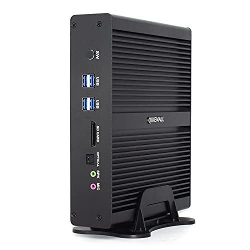 qikemall Mini PC Windows 10 Core i7 5500U, Mini Computer 8G Ram 128G SSD 1TB HDD, Mini Server 2 LAN USB3.0 HDMI WiFi RS232 COM Mini Desktop PC von qikemall