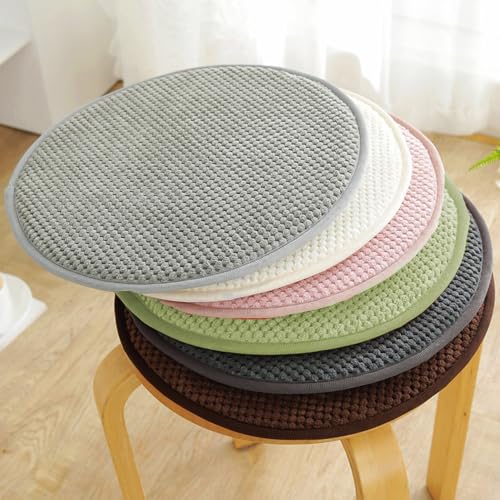 Satz von 2 runden kleinen Hocker Kissen Anti-Rutsch, runde Sitzkissen Matte für Dining hohen Hocker Barhocker Kissen Sitzkissen (40 * 40cm,Dunkelblau) von qing yun