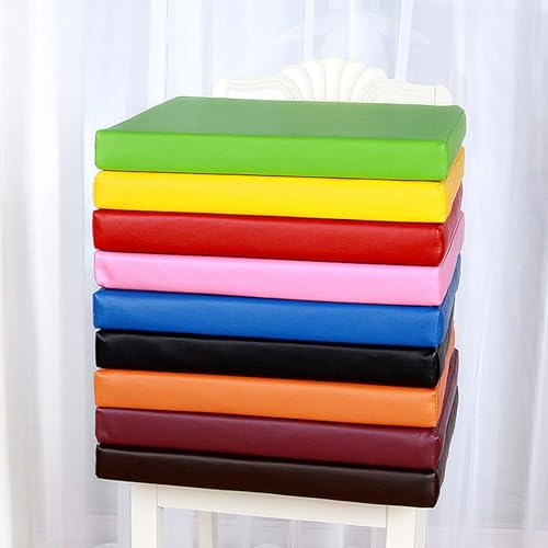 qing yun Dick Leder Stuhl Sitzkissen Pad wasserdicht, Langlebige Esszimmer Sitzkissen Pads Anti-Rutsch-Stuhl-Pads für Haus/Garten/Patio/Küche (35x35x3cm,Lila) von qing yun