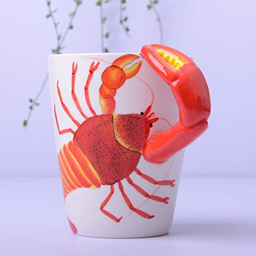 qingci Kreative Persönlichkeit Tasse Keramik Kaffeetasse 301-400Ml Hummer von qingci