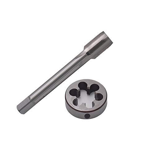 1 Set HSS-metrische rechte Schraub- und Matrize-Set M25 M26 M27 M28 M29 x 0,75 x1 x 2 x3 Runde stirbt den Feingewinde Gerade Flötenhähne (Größe : M26X1.25) von qinggw