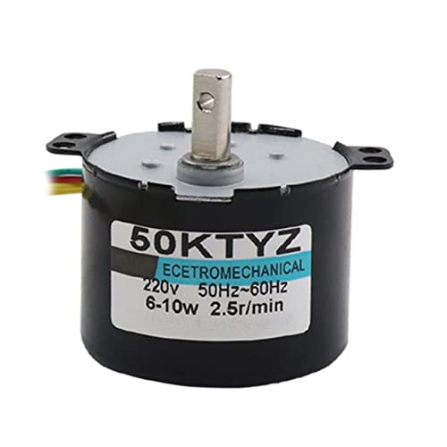 qinggw 1 STÜCK 50KTYZ AC Synchronmotor 24/220V CW/CCW Mini Getriebe Motor Langsame Geschwindigkeit 1-50RPM Permanent Magnet Reduziermotor (Größe : 220V 1rpm) von qinggw