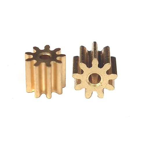 qinggw 10 PCs 0.4 Modul 09.08.10/11/12/13/14/15/16/17/18 Zähne Kupfer Zahnrad CNC Small Modul Spurgetriebe (Farbe : 1.98mm, Größe : 14 Teeth) von qinggw