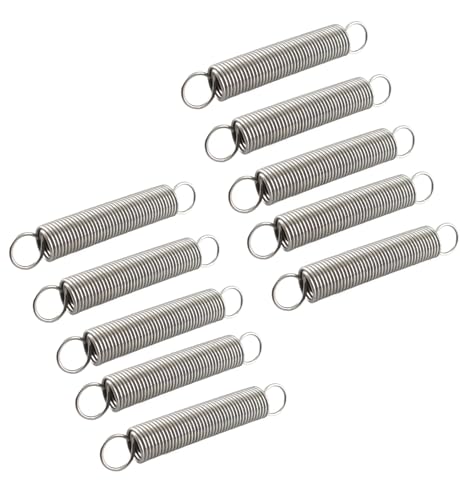 qinggw 10pcs Edelstahl Zugfeder 0,5 mm Dicke Zugfedern mit Haken 15-50mm Kleine Zugfedern (Größe : 0.5x5x15mm) von qinggw