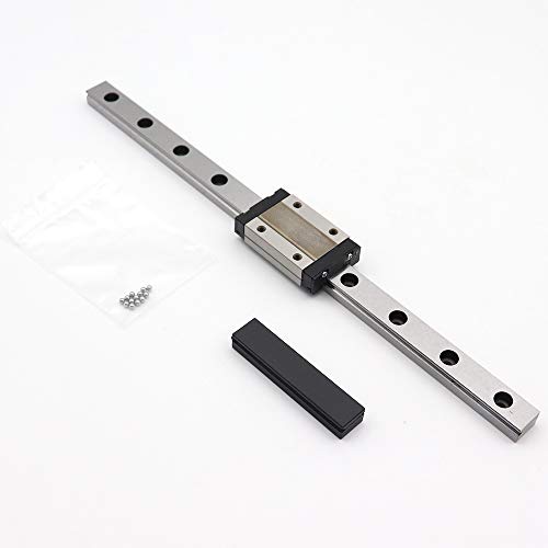 qinggw 1set MGN7 MGN12 MGN15 MGN9 300 350 400 450 500 600 800 mm Miniatur-Linearschienen Slide 1pcMGN9 Linearführung + 1pcMGN9H Carriage (Farbe : MGN15H, Größe : 200mm) von qinggw