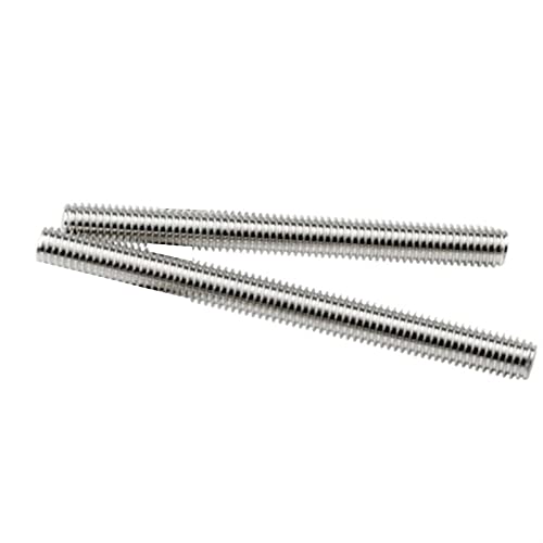 qinggw Gewindestange M2 / 2,5/3/4/5/6/8/10/12x250mm 304 Edelstahl Vollgewindestange Befestigungselemente Silber Ton (Größe : M6 x 250mm 3pcs) von qinggw