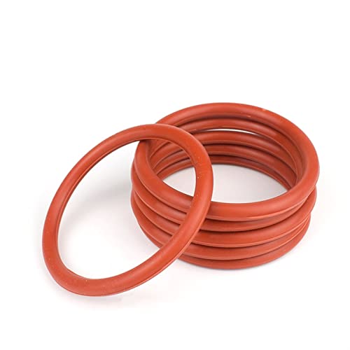 qinggw Od 15-80mm rotes silikon o-Ring Dicke 4mm fahrzeuggrad dichtring wasserdicht und isoliert 5-100pcs (Farbe : 5pcs, Größe : 48x40x4mm) von qinggw