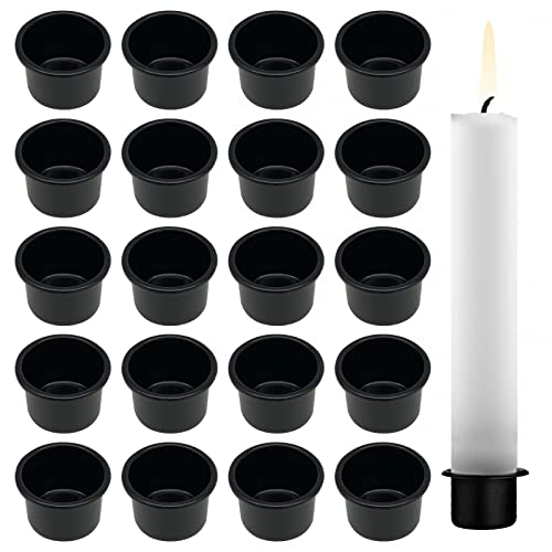 Kerzenhalter Stabkerze aus Metall,20 Stück kerzentülle Kerzentüllen Teelichter,Kerzenhalter Stabkerze Kerzenhalter Schwarz Kerzenleuchter von qingmeng