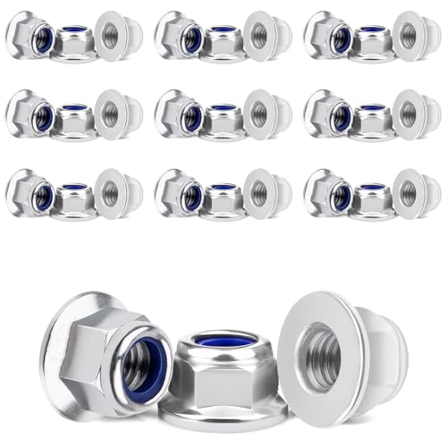 qingmeng Muttern M6, 20 Stück Sechskant Flanschmuttern DIN 6926 Mutter Edelstahl A2 V2A Flansch Selbstsichernde Stopmuttern Klemmmuttern Regelgewinde Set Sechskantmuttern qingmeng Muttern M6, 20 Stück Sechskant Flanschmuttern DIN 6926 Mutter Edelstahl A2 V2A Flansch Selbstsichernde Stopmuttern Klemmmuttern Regelgewinde Set Sechskantmuttern von qingmeng