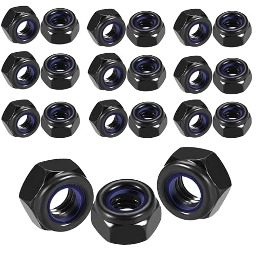 qingmeng Sechskantmuttern M10, 30 Stück Mutter M10 Schwarz, Selbstsichernde Muttern, M10 Stoppmutter Sicherungsmuttern, Kontermuttern Set Schraubenmutter M10 Metrisch Gewinde qingmeng Sechskantmuttern M10, 30 Stück Mutter M10 Schwarz, Selbstsichernde Muttern, M10 Stoppmutter Sicherungsmuttern, Kontermuttern Set Schraubenmutter M10 Metrisch Gewinde von qingmeng
