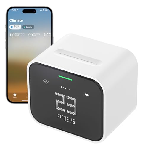 Qingping Air Monitor Lite, Apple HomeKit kompatibel Wi-Fi Smart Luftqualität Messgerät erkennt Indoor CO2, PM2.5, PM10, Temperatur und Luftfeuchtigkeit, Luftmessgerät von qingping