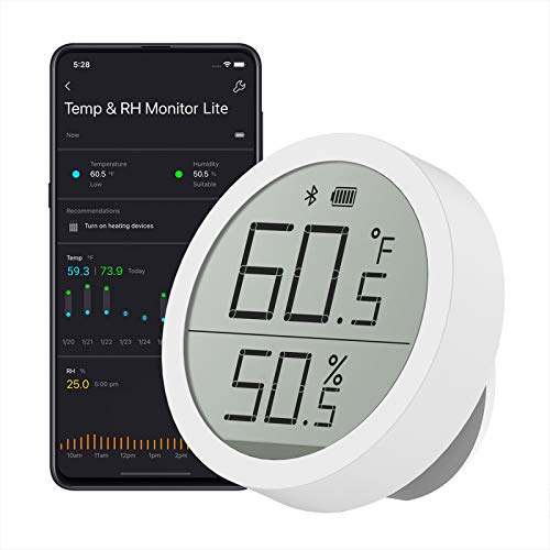 Qingping Temperatur- und Feuchtigkeitsmonitor Lite, Mi Home Compatible Indoor Bluetooth Digital Thermometer Hygrometer für Schlafzimmer Wohnzimmer Qingping Temperatur- und Feuchtigkeitsmonitor Lite, Mi Home Compatible Indoor Bluetooth Digital Thermometer Hygrometer für Schlafzimmer Wohnzimmer von qingping