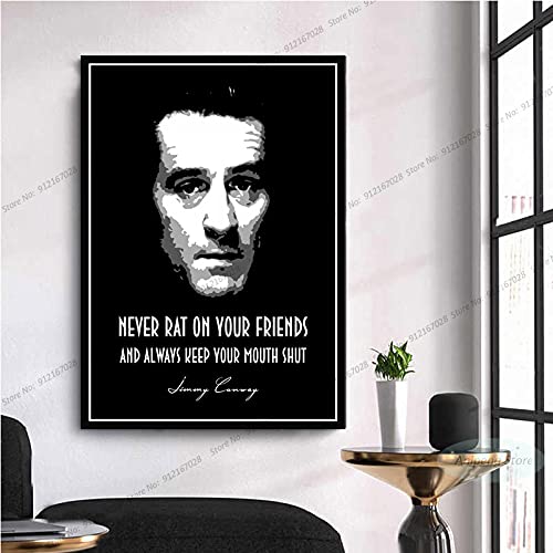 qingqingzijin Pablo Escobar Gangster Godfather Goodfellas Filmzitate Poster Drucke Leinwand Malerei Wandkunst BildA671 50×70CM Ohne Rahmen von qingqingzijin