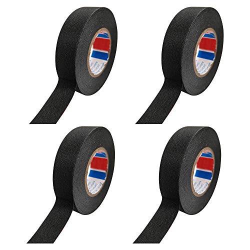 4 Rollen Isolierband Schwarz Gewebeband 15m x 15mm- Gewebeband für Reparatur von gespleißten Drähten,Drahtbündeln,isolierband schwarzes klebeband(Schwarz) von qipuneky