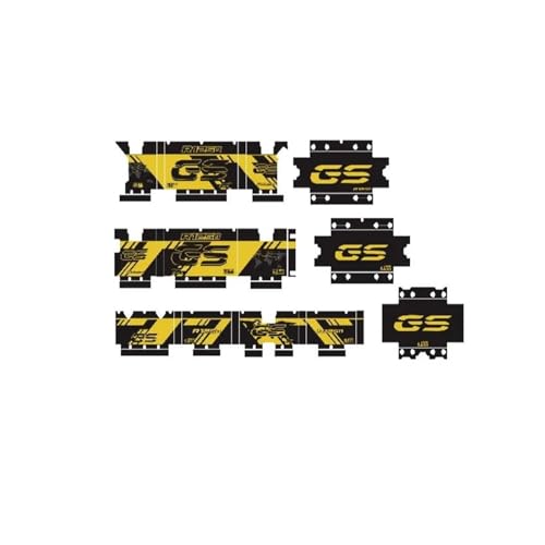 Aluminium Legierung Packtaschen Box Wasserdicht Verschleiß-Beständig Reflektierende Aufkleber Für R1250GS R1200GS ADV 40 GS(Gold) von qiuboou