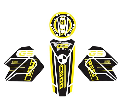 Öltankabdeckung Aufkleber Kraftstofftank Pad Aufkleber Decals Schutz Für R1200GS Abenteuer 2014-2023 2020 2021 2022(Yellow) von qiuboou