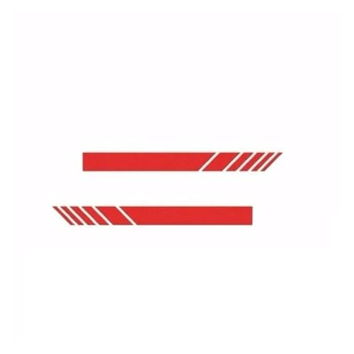 Universal Auto Aufkleber Nicht Verblassen Mode Farbe Streifen Auto Aufkleber Racing Seite Rückspiegel Dekor(Red) von qiuboou