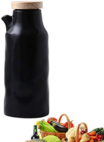 qiuqiu Olivenöl-Flaschen-Drizzler, Porzellan-Olivenöl-Ausgießer-Spender Dressing-Flasche, Küchengeräte Olivenöl Oder Essig-Flaschenspender.-Black von qiuqiu