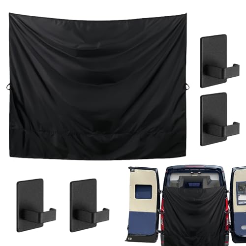 qixeuoa Auto Hecktür Sichtschutzvorhang,Tragbar RV Camping HecktürVorhang,Verstellbarer Sonnenschutz Sichtschutz Vorhang Mit Magnet Haken,Für Reisen Mit SUV Transporter LKW Fahrzeug von qixeuoa