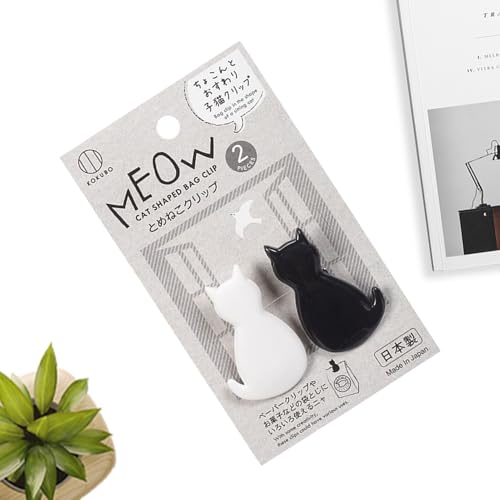 qixeuoa Beutelclips - Praktische Chip Clips Mit Katzenmotiv Zum Verschließen Von Snacks | Dekorative Kleine Beutel Clips Set Aus 2 Stück Für Kühlschrank Lebensmittel Brot Snack Beutel Verschluss von qixeuoa