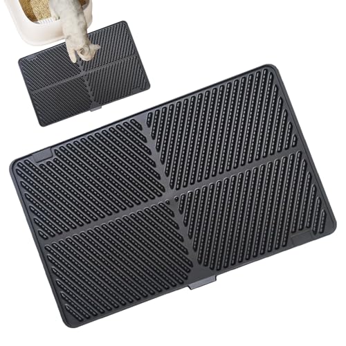 qixeuoa Katzenstreu Matte | Streu Fang Teppich,Zusammenklappbare Große Matte Für Wohnzimmer Und Innenbereich Katzenfutterplatz qixeuoa Katzenstreu Matte | Streu Fang Teppich,Zusammenklappbare Große Matte Für Wohnzimmer Und Innenbereich Katzenfutterplatz von qixeuoa