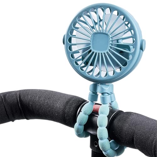 qixeuoa Tragbarer Kinderwagen Ventilator,360° Drehbar Reiseventilator,Leise Clip Oktopus Ventilator,für Schlafzimmer Büro Kinderwagen Camping Autofahrt von qixeuoa