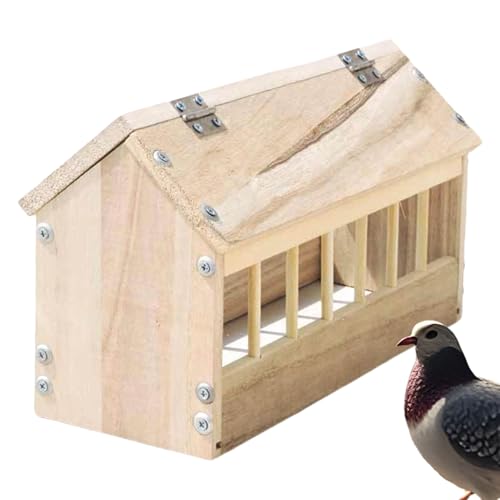qixeuoa Wachtelfutterautomat | Vogelschlitzfutterautomat,Stabiles Holzdesign Geflügeltrog Spritzwassergeschützt Für Hühnerstall Hennenhaltung Freilaufhaltung von qixeuoa