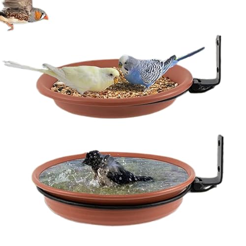 qixeuoa Zaunmontage Vogelfutterautomat, Vogelbad, 2 Stück Wasserschalen Für Garten Bäume Terrassenwand Balkon Außenbereich qixeuoa Zaunmontage Vogelfutterautomat, Vogelbad, 2 Stück Wasserschalen Für Garten Bäume Terrassenwand Balkon Außenbereich von qixeuoa