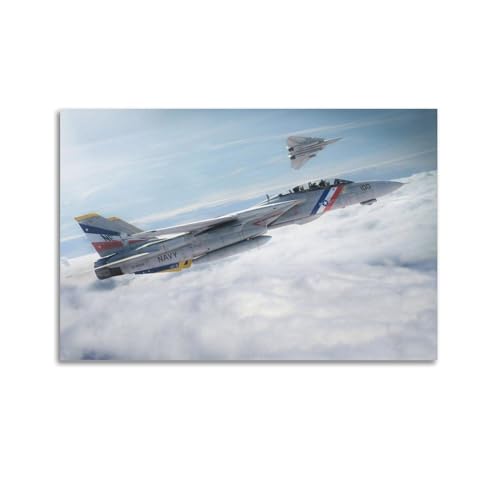 qiyan F-14 Kampfflugzeug-Poster, dekorative Malerei, Leinwand, Wandposter und Kunstdruck, moderne Familienschlafzimmer-Dekoration, Poster, 40 x 60 cm von qiyan