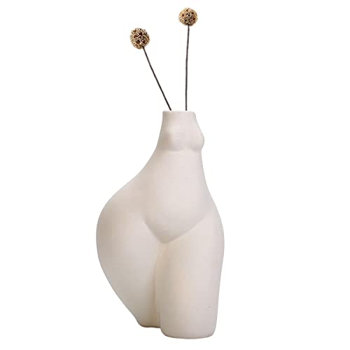 Körperblumenvase | Frauen Keramikvase für Pflanzen – Moderne minimalistische Blumentöpfe für Blumenarrangement, Tischdekoration Feminine Statue für Zuhause Ornament Qiyifang von qiyifang
