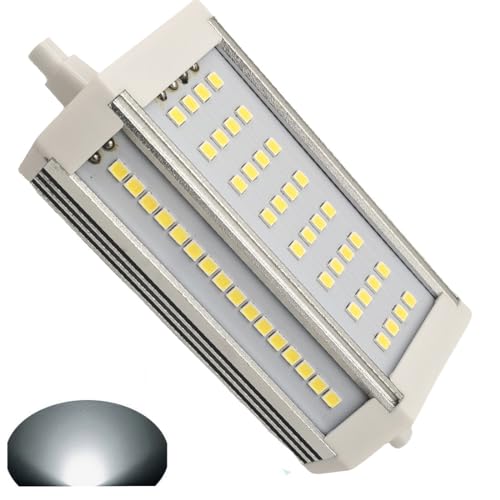 QLEE R7S LED 118mm Dimmbar Birne 30W Tageslicht 6000k Doppelseitiger J118 LED-Flutlicht Als Ersatz für 300W Halogen Arbeitsscheinwerfer vom Typ J led für r7s 118 dimmbar Stehleuchte am Boden… von QLEE