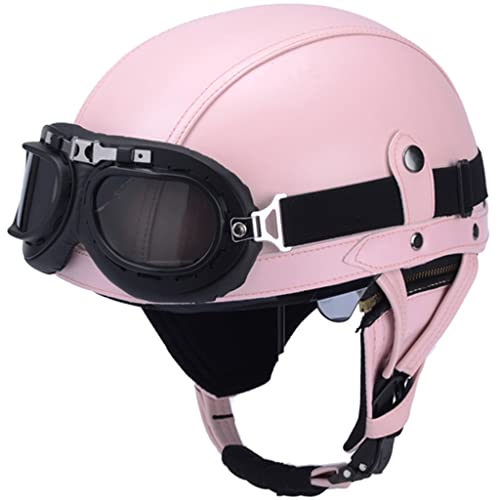 qloijnv Retro Motorcycle Helmet Leather Helmet Half Shell Helmet with Protective Goggles for Bike Moped Scooter Cruiser Chopper ATV Helmets, DOT/ECE Approved Adult Open Face Helmet with Visor qloijnv Retro Motorcycle Helmet Leather Helmet Half Shell Helmet with Protective Goggles for Bike Moped Scooter Cruiser Chopper ATV Helmets, DOT/ECE Approved Adult Open Face Helmet with Visor von qloijnv