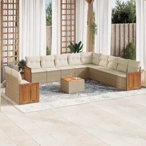qohoio 12-TLG. Garten-Sofagarnitur mit Kissen Garten LoungemöBel Set Lounge Sofa Outdoor Gartenlounge Outdoor Lounge Sofa Beige Poly Rattan - 3260217 qohoio 12-TLG. Garten-Sofagarnitur mit Kissen Garten LoungemöBel Set Lounge Sofa Outdoor Gartenlounge Outdoor Lounge Sofa Beige Poly Rattan - 3260217 von qohoio