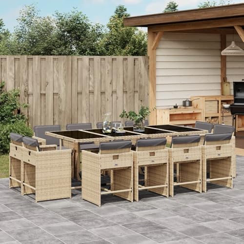 qohoio 13-TLG. Garten-Essgruppe mit Kissen Sitzgruppe Outdoor TerrassenmöBel Terrassen-Sitzgruppe Garten-Essgruppe Beigemischung Poly Rattan - 3211224 qohoio 13-TLG. Garten-Essgruppe mit Kissen Sitzgruppe Outdoor TerrassenmöBel Terrassen-Sitzgruppe Garten-Essgruppe Beigemischung Poly Rattan - 3211224 von qohoio